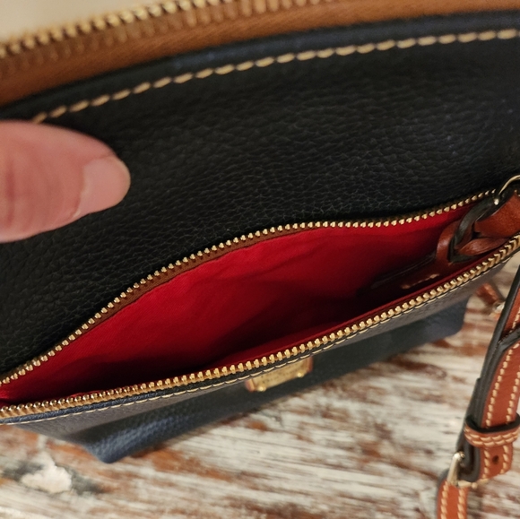 Dooney & Bourke Pebble Grain Letter Carrier Crossbody Midnight Blue - Picture 9 of 16